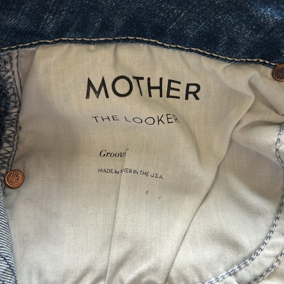 MOTHER The Looker Jean Groovin High Waist Skinny Jean Raw Hem Sz 29 - Picture 10 of 14
